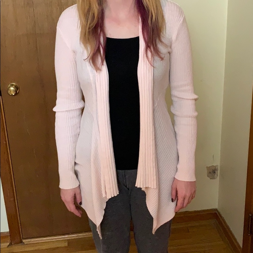 Baby pink cardigan cover up
